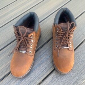 Skechers Brown Ankle-Height Boots with Rugged Sole